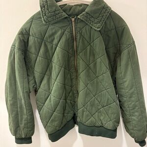 Wild Fable Quilted Olive Puffer Jacket